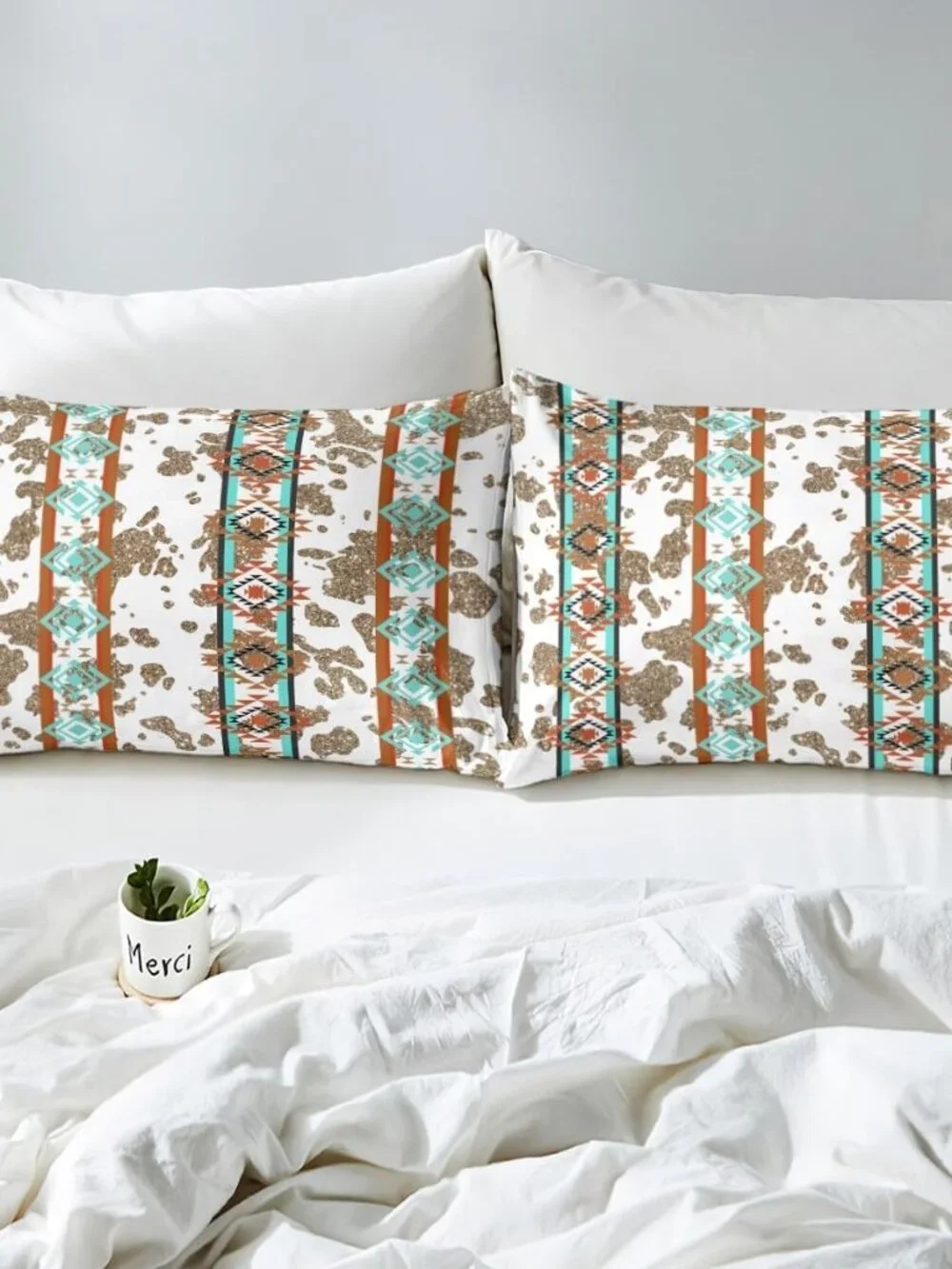 Golden Cowhide Pattern Bedding Set Twin Size Animal Skin Print Bed Sets Girls Be